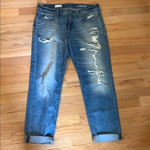Gap Distressed “Sexy Boyfriend” Jean